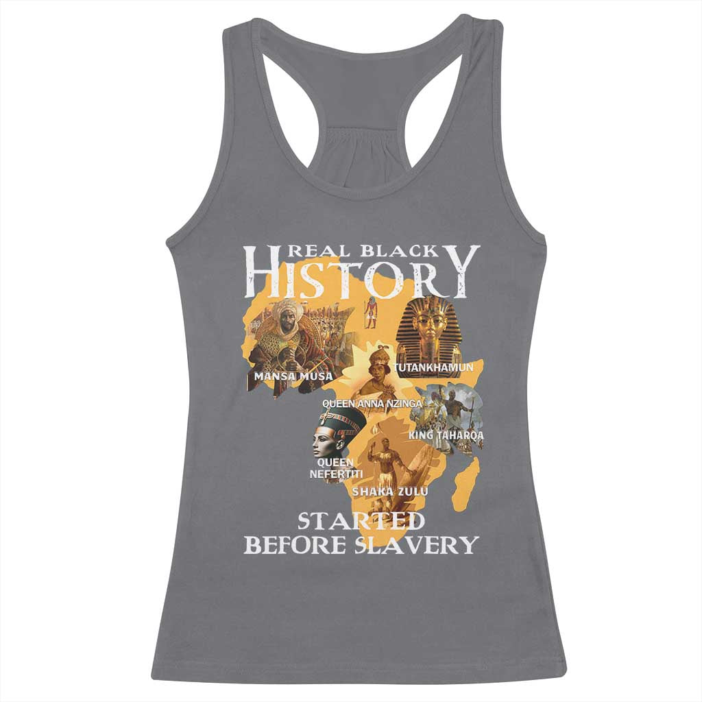 Black History Racerback Tank Top Didnt Start With Slavery TS10 Charcoal Print Your Wear