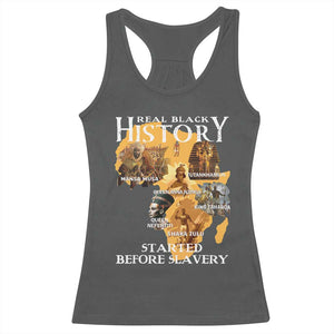 Black History Racerback Tank Top Didnt Start With Slavery TS10 Dark Heather Print Your Wear