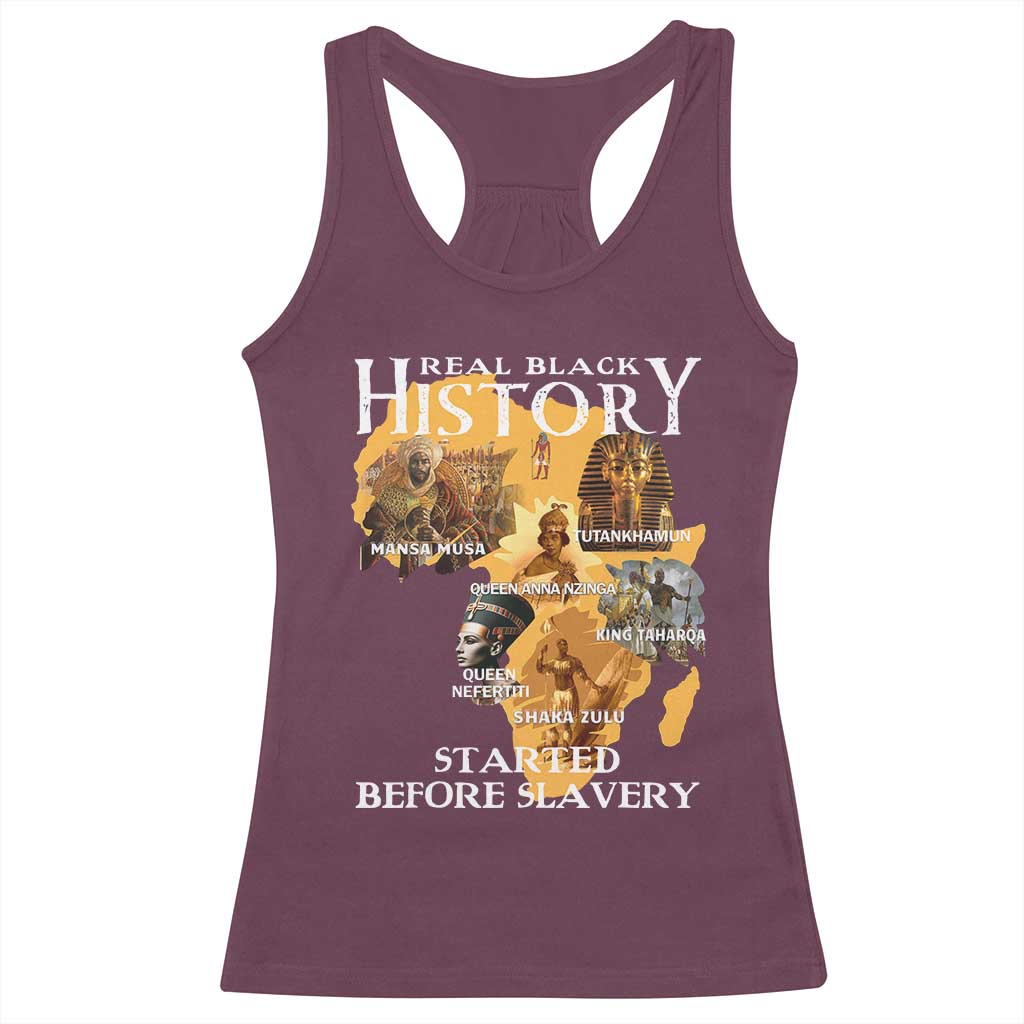 Black History Racerback Tank Top Didnt Start With Slavery TS10 Maroon Print Your Wear