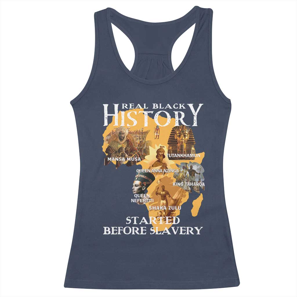 Black History Racerback Tank Top Didnt Start With Slavery TS10 Navy Print Your Wear