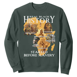 Black History Sweatshirt Didnt Start With Slavery TS10 Dark Forest Green Print Your Wear