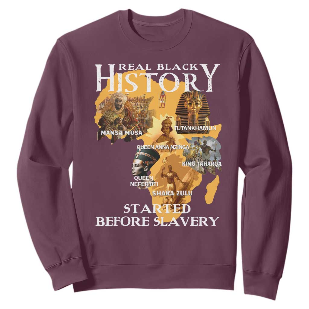Black History Sweatshirt Didnt Start With Slavery TS10 Maroon Print Your Wear