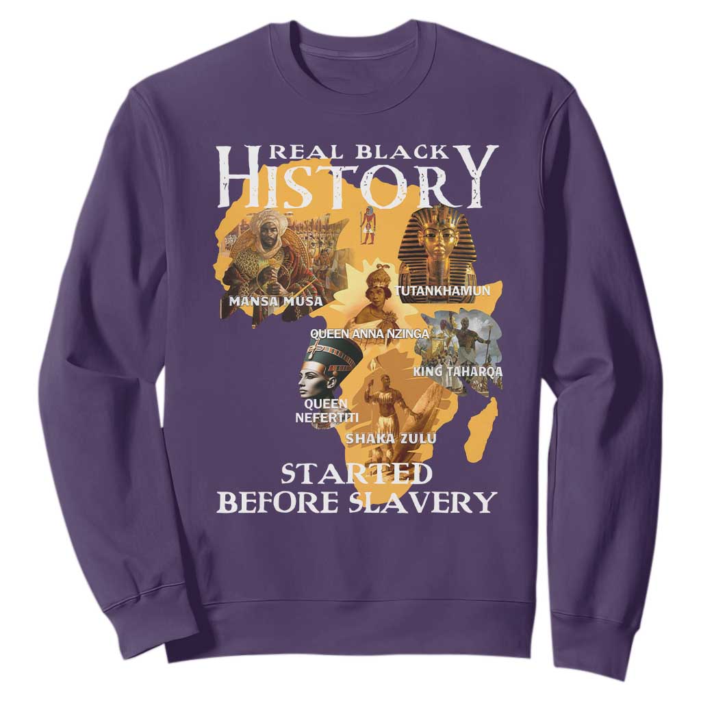 Black History Sweatshirt Didnt Start With Slavery TS10 Purple Print Your Wear