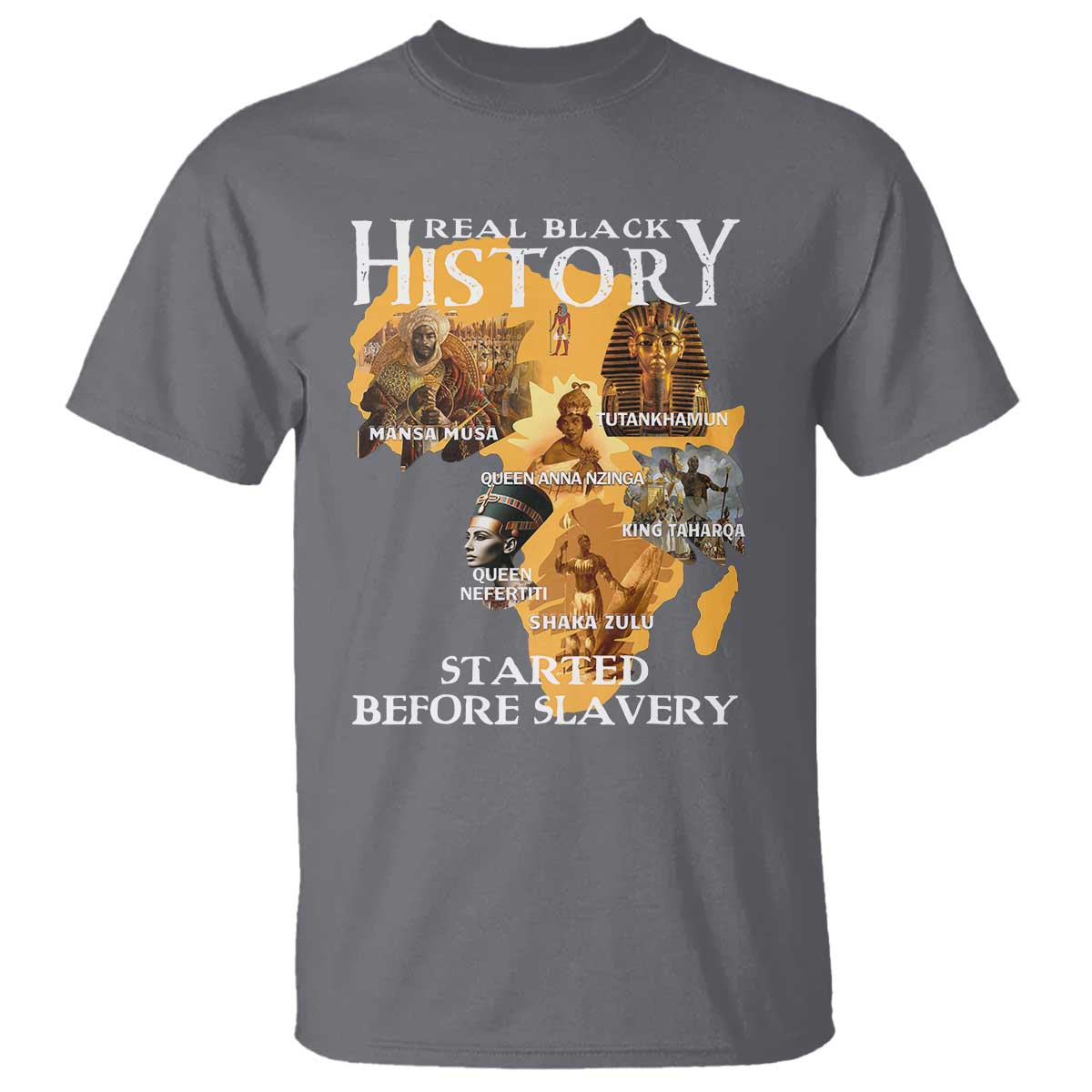 Black History T Shirt Didnt Start With Slavery TS10 Charcoal Print Your Wear