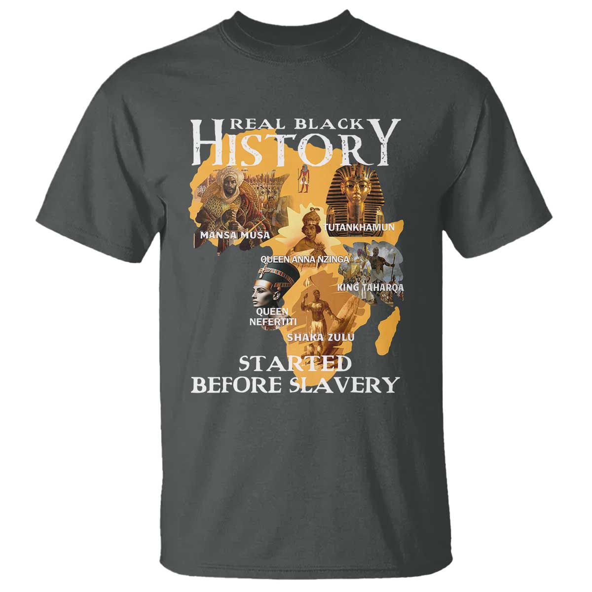 Black History T Shirt Didnt Start With Slavery TS10 Dark Heather Print Your Wear