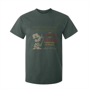 Martin Luther King Jr. T Shirt For Kid Live Together MLK Day Black History Month TS10 Dark Forest Green Print Your Wear