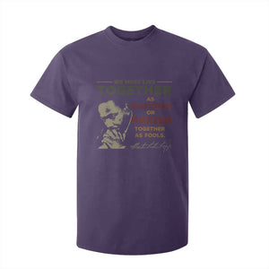 Martin Luther King Jr. T Shirt For Kid Live Together MLK Day Black History Month TS10 Purple Print Your Wear