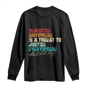 Martin Luther King Jr. Long Sleeve Shirt Vintage Inspirational Quote MLK Day Black History Month TS10 Black Print Your Wear