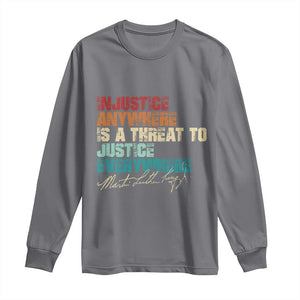 Martin Luther King Jr. Long Sleeve Shirt Vintage Inspirational Quote MLK Day Black History Month TS10 Charcoal Print Your Wear