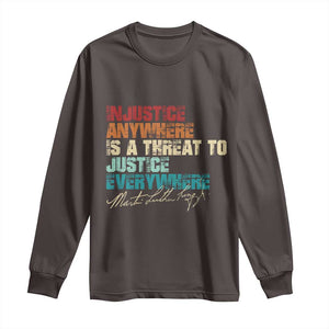 Martin Luther King Jr. Long Sleeve Shirt Vintage Inspirational Quote MLK Day Black History Month TS10 Dark Chocolate Print Your Wear