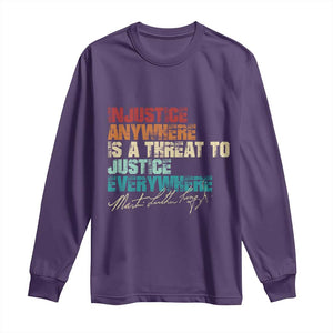 Martin Luther King Jr. Long Sleeve Shirt Vintage Inspirational Quote MLK Day Black History Month TS10 Purple Print Your Wear