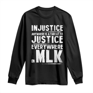 Martin Luther King Jr. Long Sleeve Shirt Inspirational Quote MLK Day Black History Month TS10 Black Print Your Wear