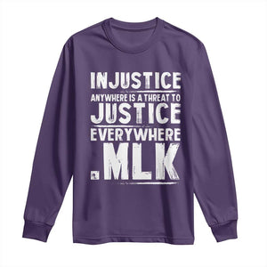 Martin Luther King Jr. Long Sleeve Shirt Inspirational Quote MLK Day Black History Month TS10 Purple Print Your Wear