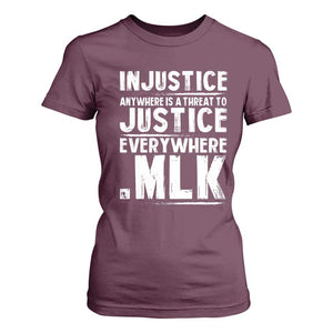 Martin Luther King Jr. T Shirt For Women Inspirational Quote MLK Day Black History Month TS10 Maroon Print Your Wear