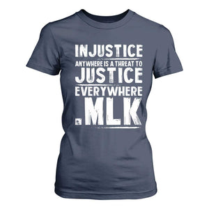 Martin Luther King Jr. T Shirt For Women Inspirational Quote MLK Day Black History Month TS10 Navy Print Your Wear