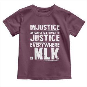 Martin Luther King Jr. Toddler T Shirt Inspirational Quote MLK Day Black History Month TS10 Maroon Print Your Wear