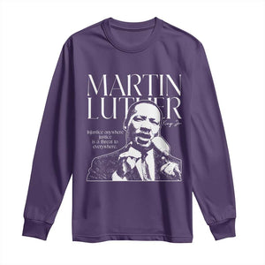 Martin Luther King Jr. Long Sleeve Shirt MLK Day Black History Month Inspirational Quote TS10 Purple Print Your Wear