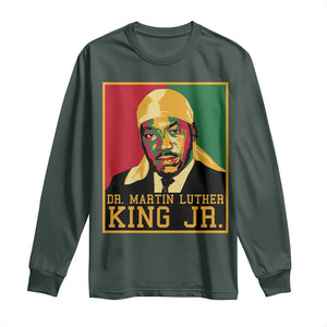 Martin Luther King Long Sleeve Shirt Retro MLK Day TS10 Dark Forest Green Print Your Wear