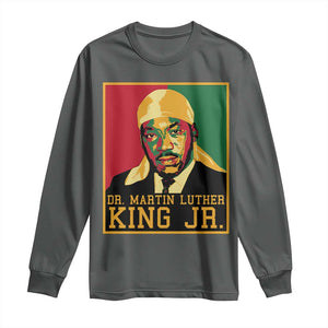 Martin Luther King Long Sleeve Shirt Retro MLK Day TS10 Dark Heather Print Your Wear