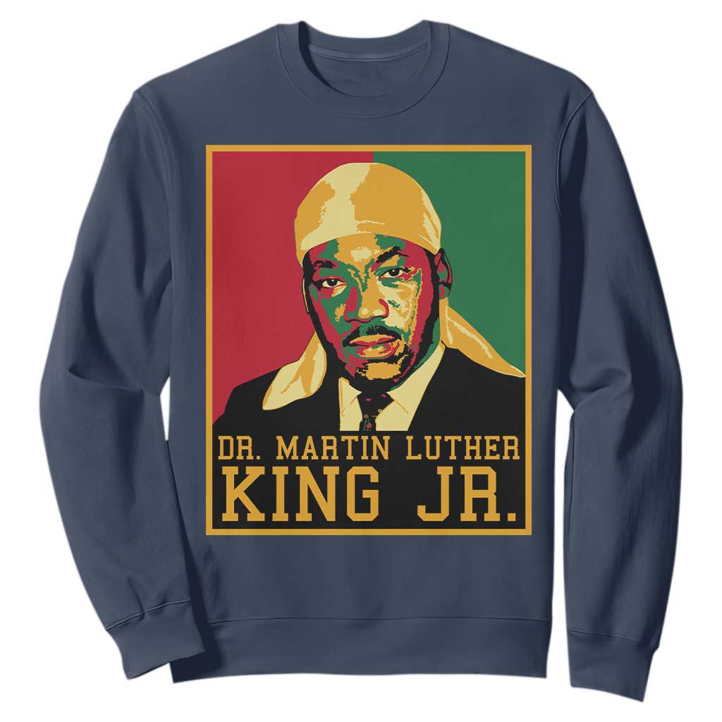 Martin Luther King Sweatshirt Retro MLK Day TS10 Navy Print Your Wear