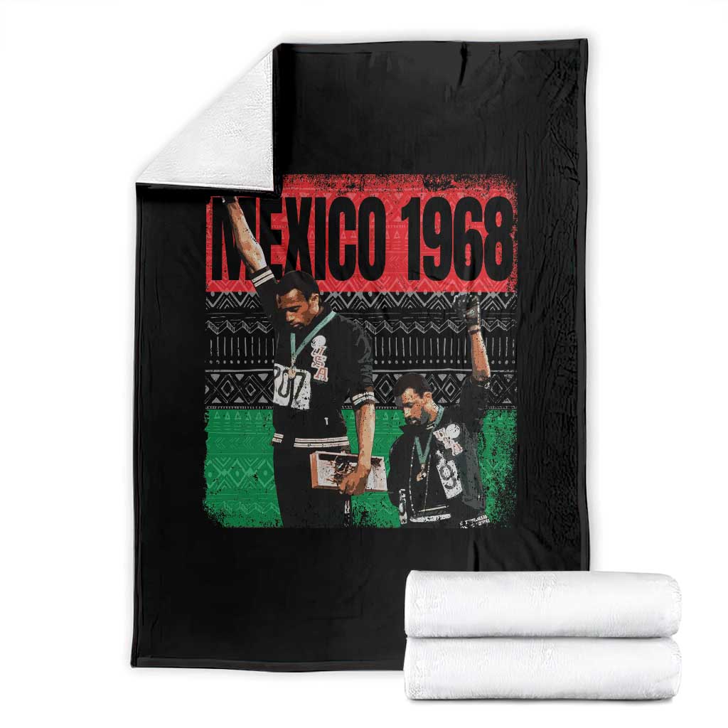 Black Power Salute 1968 Throw Blanket Black History Month Civil Rights Movement TS10 Black Print Your Wear
