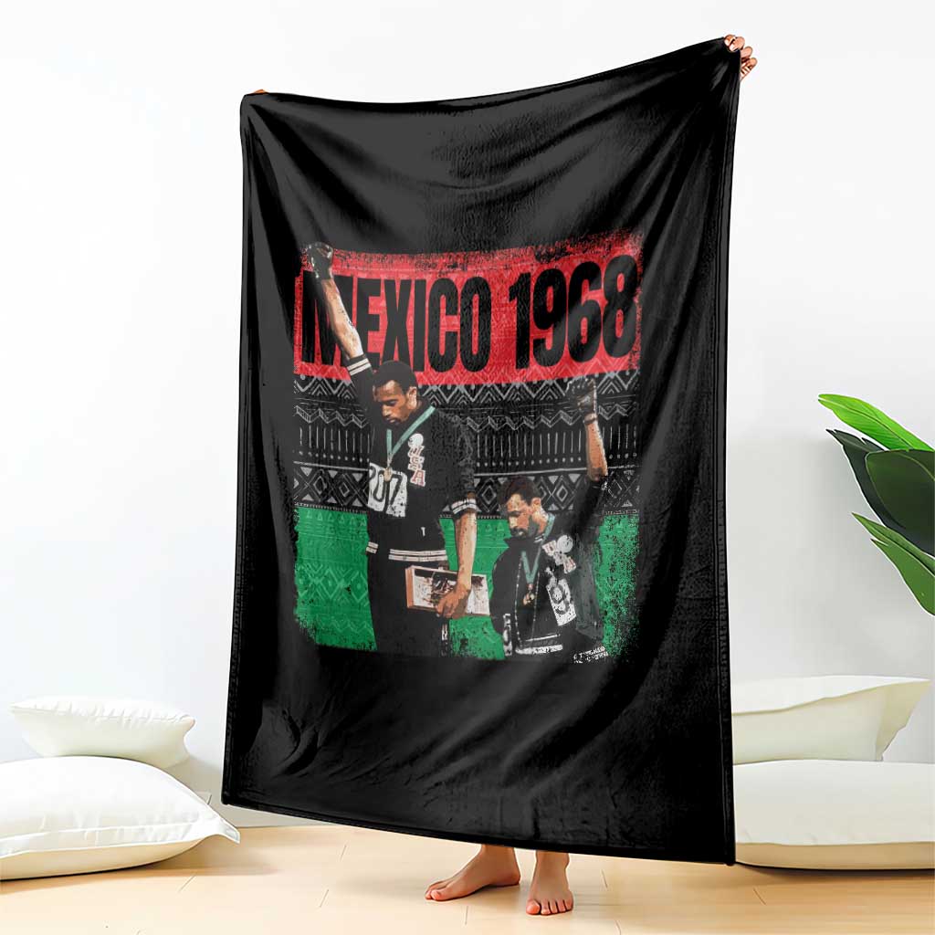 Black Power Salute 1968 Throw Blanket Black History Month Civil Rights Movement TS10 Print Your Wear