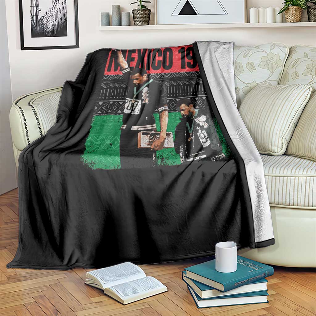 Black Power Salute 1968 Throw Blanket Black History Month Civil Rights Movement TS10 Print Your Wear