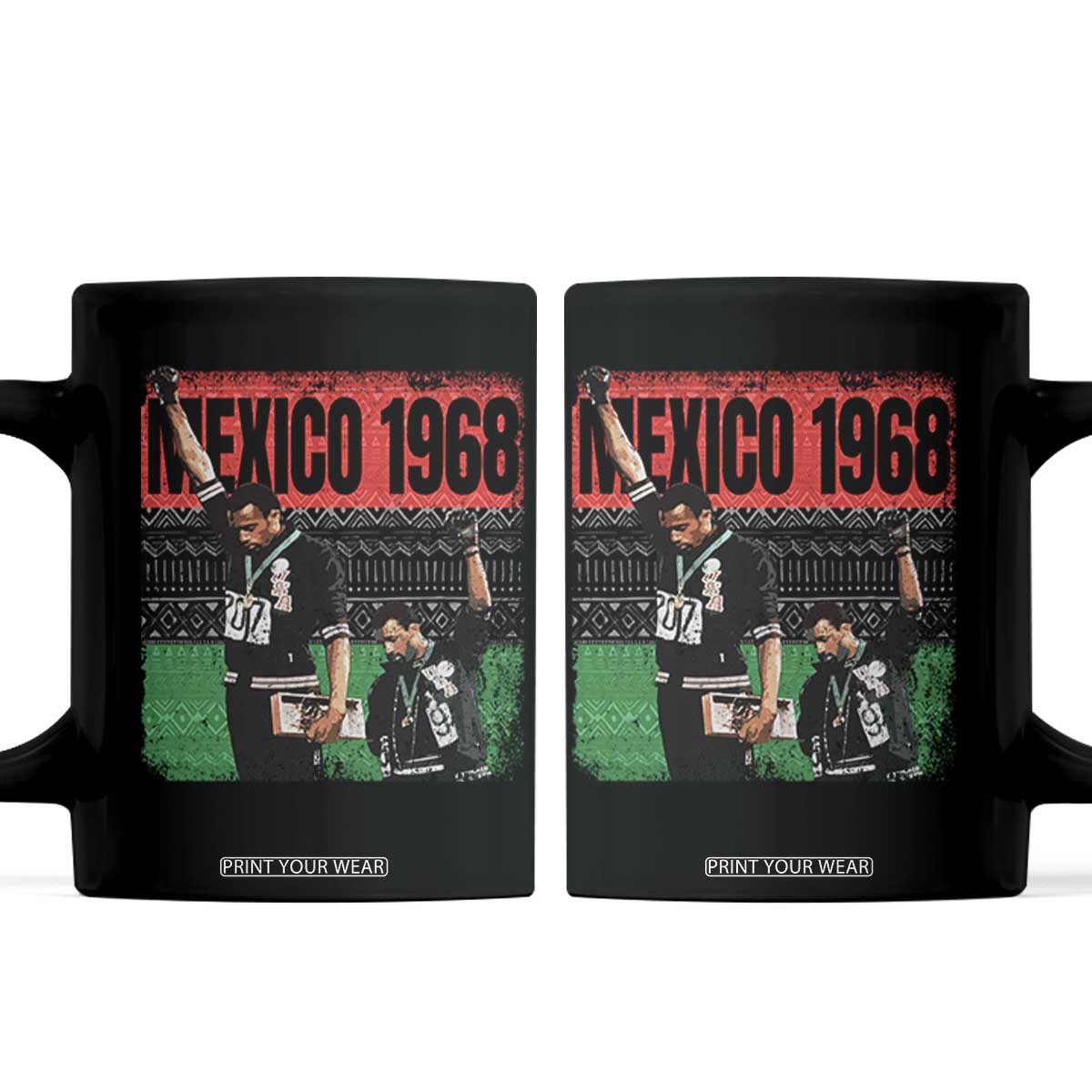 Black Power Salute 1968 Coffee Mug Black History Month Civil Rights Movement TS10 Black Print Your Wear