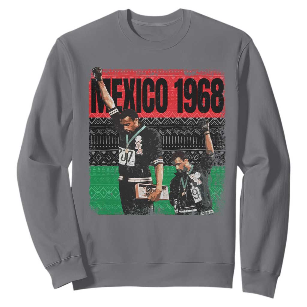 Black Power Salute 1968 Sweatshirt Black History Month Civil Rights Movement TS10 Charcoal Print Your Wear