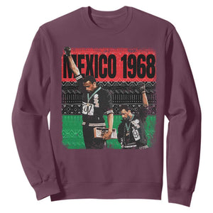 Black Power Salute 1968 Sweatshirt Black History Month Civil Rights Movement TS10 Maroon Print Your Wear