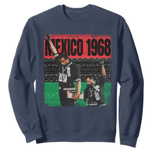 Black Power Salute 1968 Sweatshirt Black History Month Civil Rights Movement TS10 Navy Print Your Wear