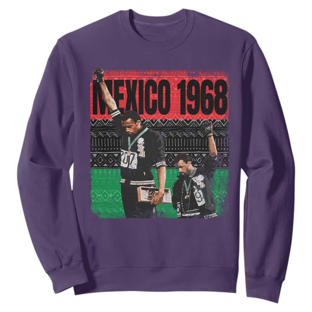 Black Power Salute 1968 Sweatshirt Black History Month Civil Rights Movement TS10 Purple Print Your Wear
