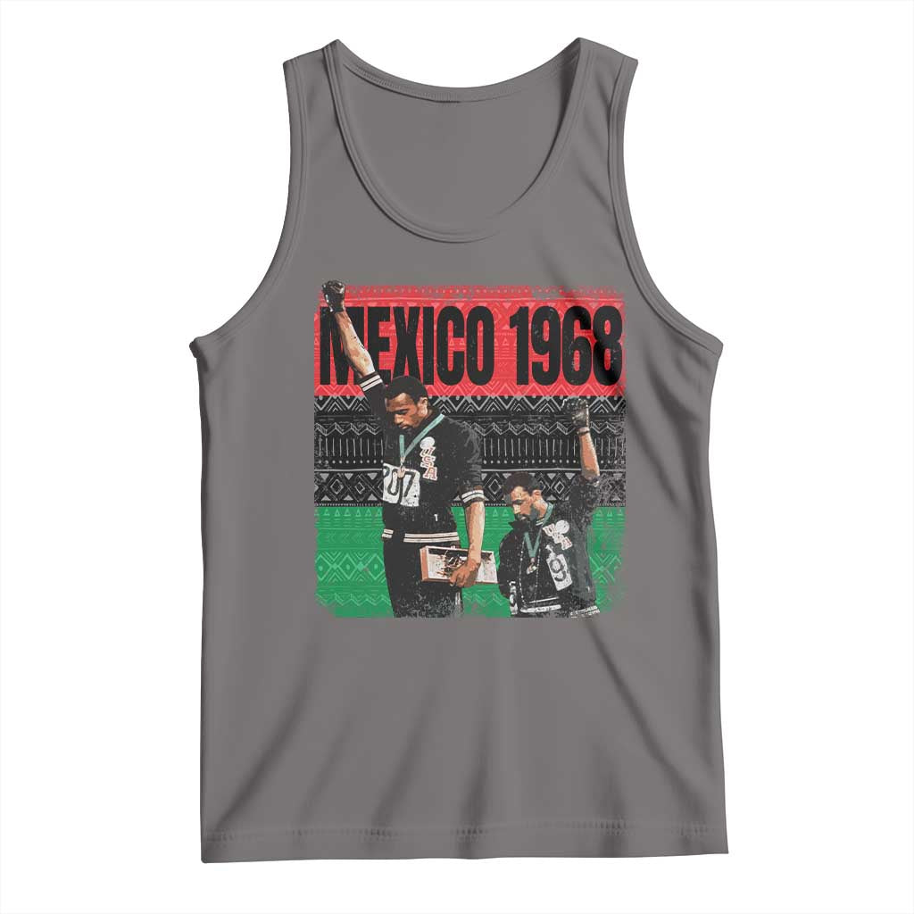 Black Power Salute 1968 Tank Top Black History Month Civil Rights Movement TS10 Deep Heather Print Your Wear