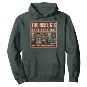 Black History Month Hoodie The Real G's Black Leaders TS10 Dark Forest Green Print Your Wear