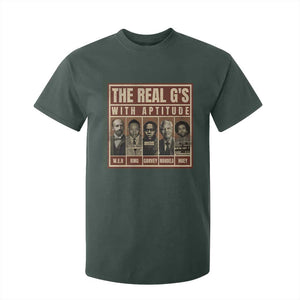 Black History Month T Shirt For Kid The Real G's Black Leaders TS10 Dark Forest Green Print Your Wear