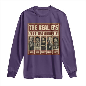 Black History Month Long Sleeve Shirt The Real G's Black Leaders TS10 Purple Print Your Wear