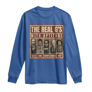 Black History Month Long Sleeve Shirt The Real G's Black Leaders TS10 Royal Blue Print Your Wear