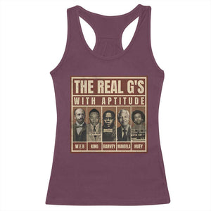 Black History Month Racerback Tank Top The Real G's Black Leaders TS10 Maroon Print Your Wear