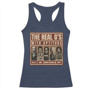 Black History Month Racerback Tank Top The Real G's Black Leaders TS10 Navy Print Your Wear