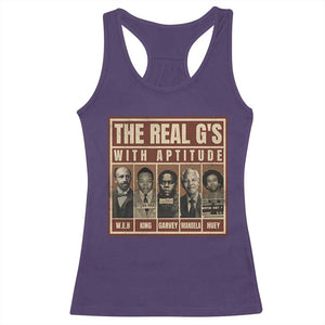 Black History Month Racerback Tank Top The Real G's Black Leaders TS10 Purple Print Your Wear