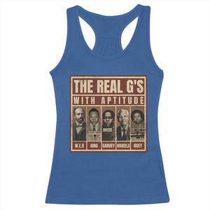 Black History Month Racerback Tank Top The Real G's Black Leaders TS10 Royal Blue Print Your Wear