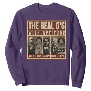 Black History Month Sweatshirt The Real G's Black Leaders TS10 Purple Print Your Wear