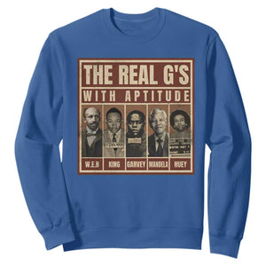 Black History Month Sweatshirt The Real G's Black Leaders TS10 Royal Blue Print Your Wear