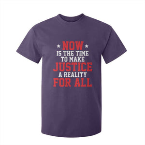 Martin Luther King Jr. T Shirt For Kid MLK Day Now Is The Time To Make Justice A Reality For All TS10 Purple Print Your Wear