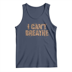 I Cant Breathe Protest Tank Top TS10 Navy Print Your Wear