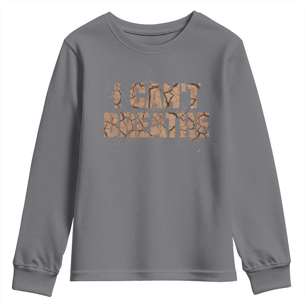 I Cant Breathe Protest Youth Sweatshirt TS10 Charcoal Print Your Wear
