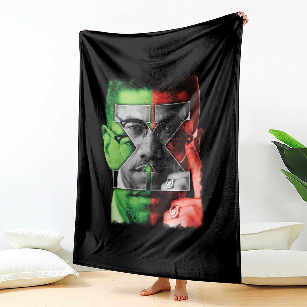 Malcolm X Throw Blanket Black History Month TS10 Print Your Wear