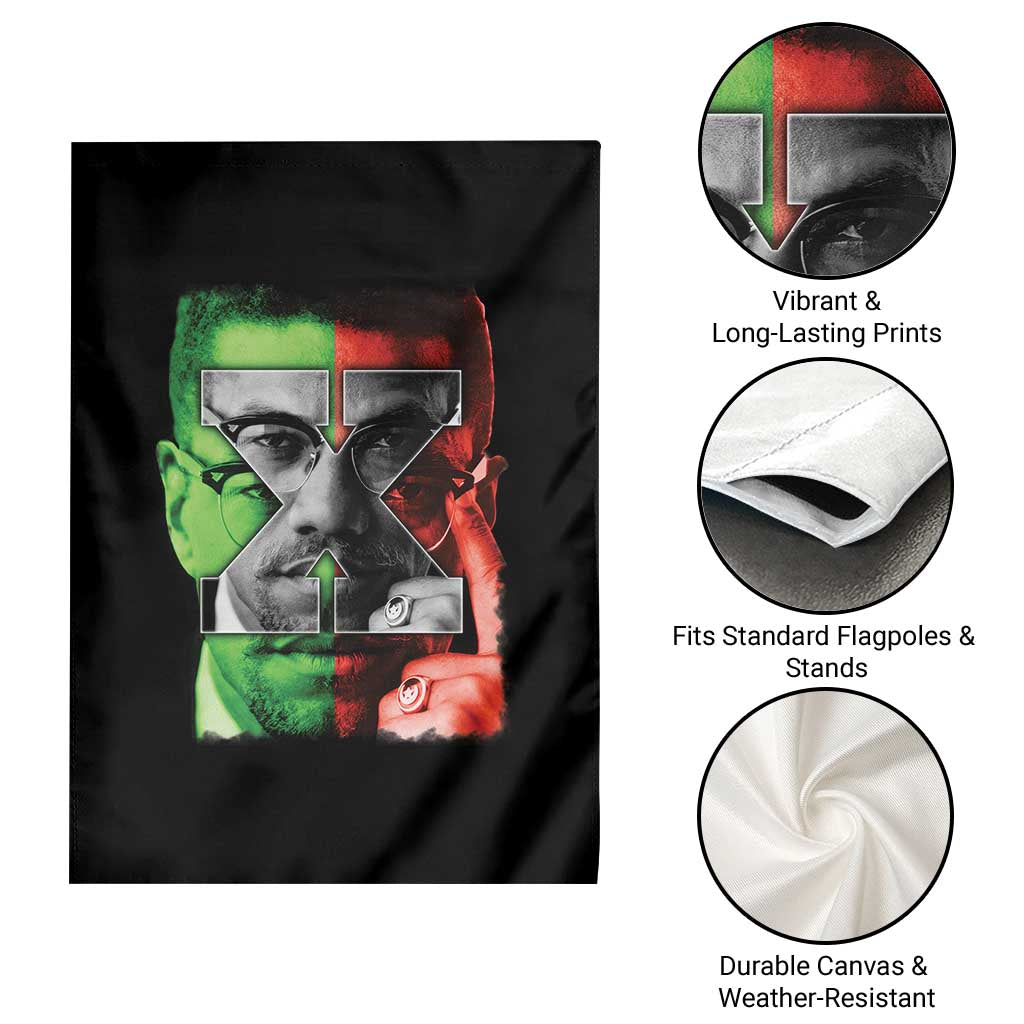 Malcolm X Garden Flag Black History Month TS10 Print Your Wear