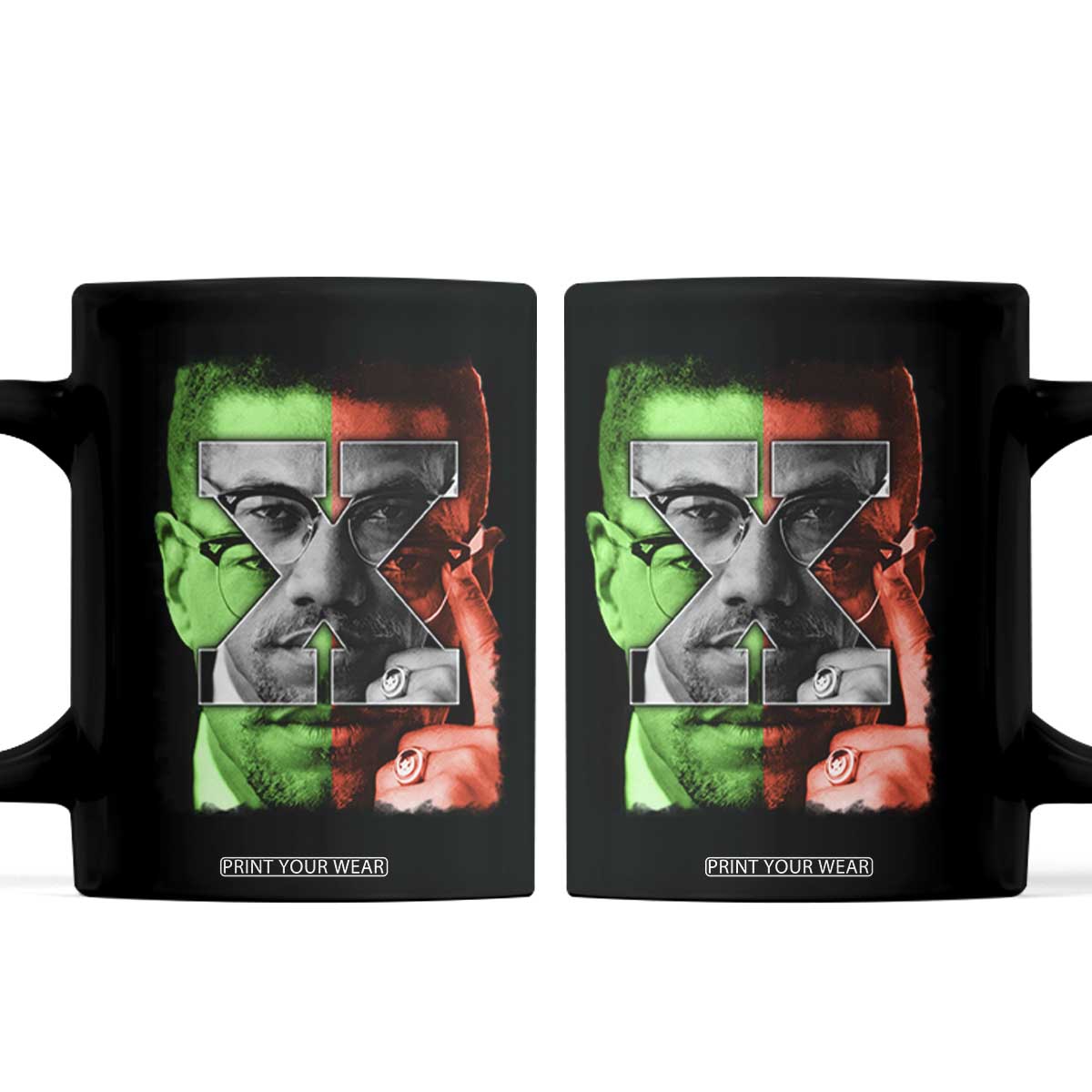 Malcolm X Coffee Mug Black History Month TS10 Black Print Your Wear