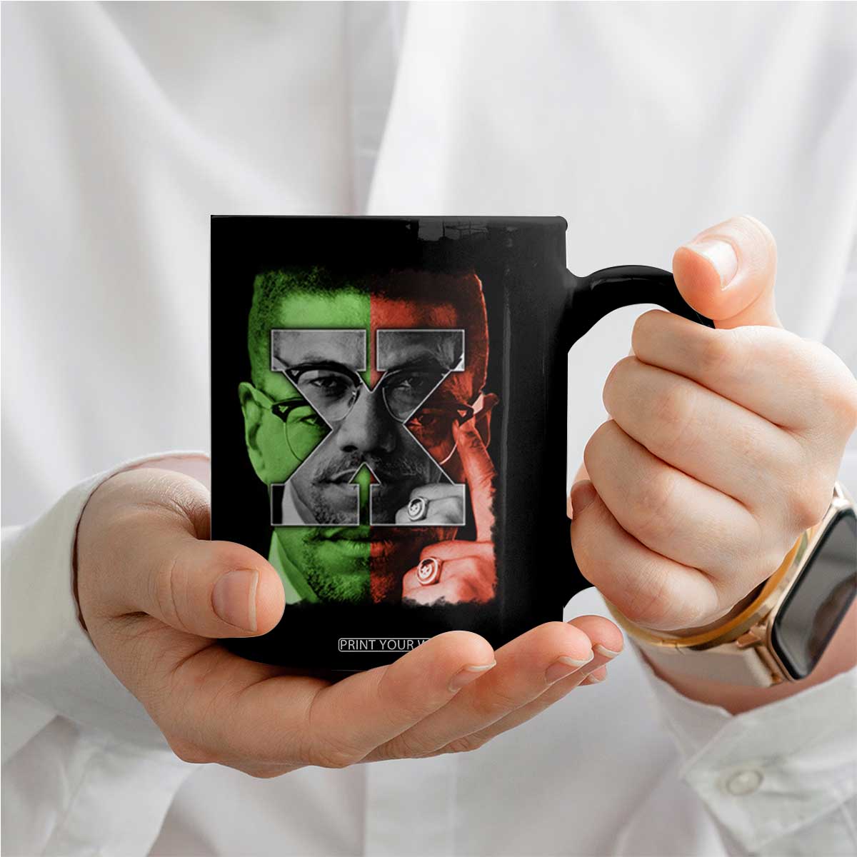 Malcolm X Coffee Mug Black History Month TS10 Print Your Wear
